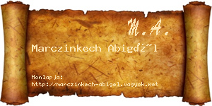 Marczinkech Abigél névjegykártya
